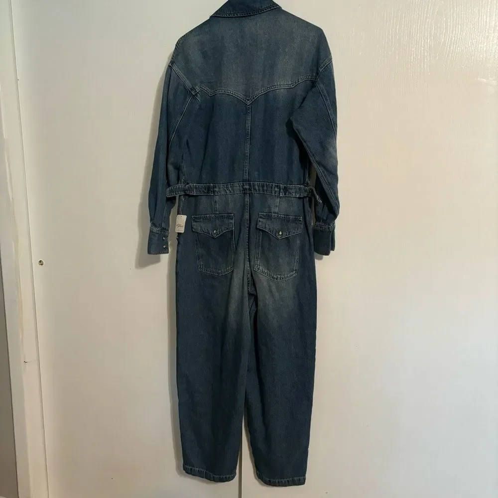 New Free People x Care FP Townes Jumpsuit in High Noon Size Small
